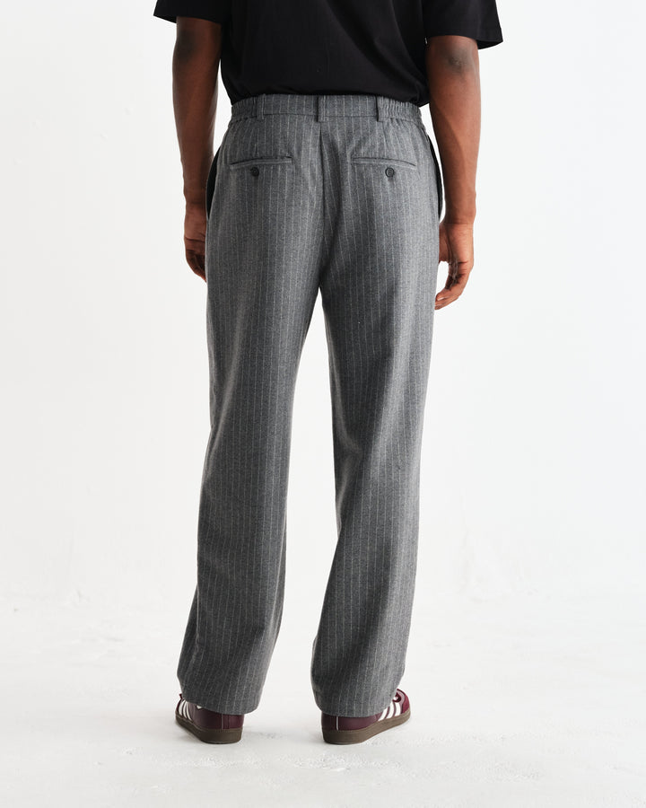 Men's Pinstripe Wide-Leg Trousers