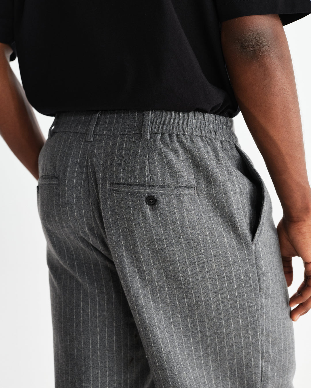 Men's Pinstripe Wide-Leg Trousers
