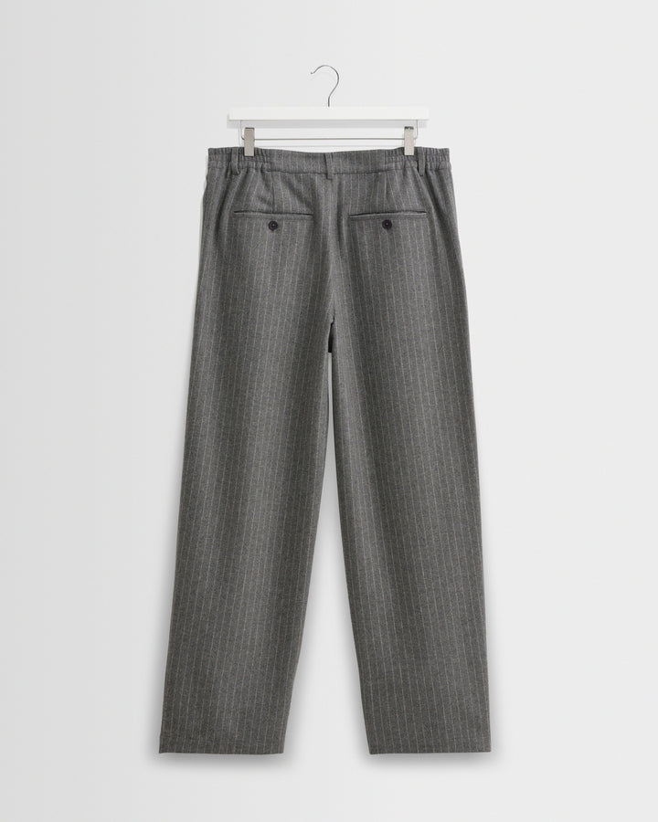 Men's Pinstripe Wide-Leg Trousers