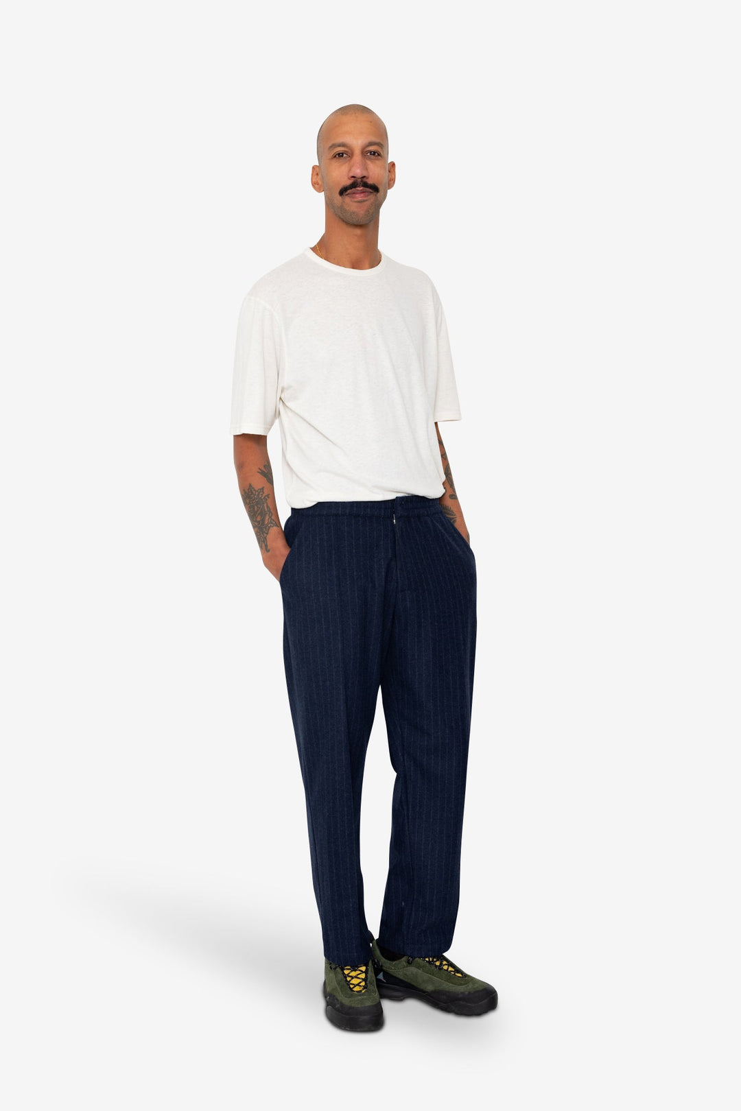 Men's Pintuck Striped Trousers