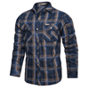 Men's Plaid Flannel Button-Up Shirt