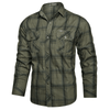 Men's Plaid Flannel Button-Up Shirt