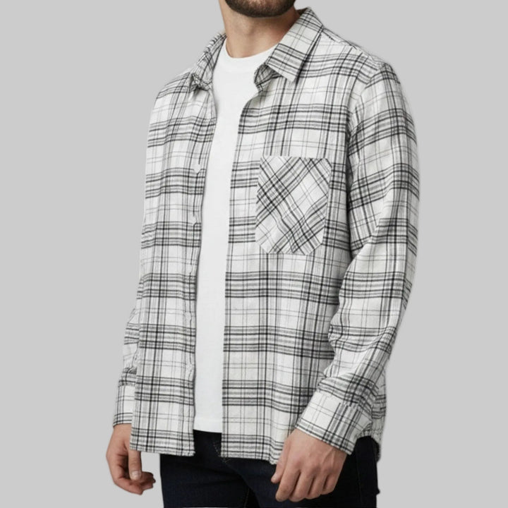Men's Plaid Long-Sleeve Shirt