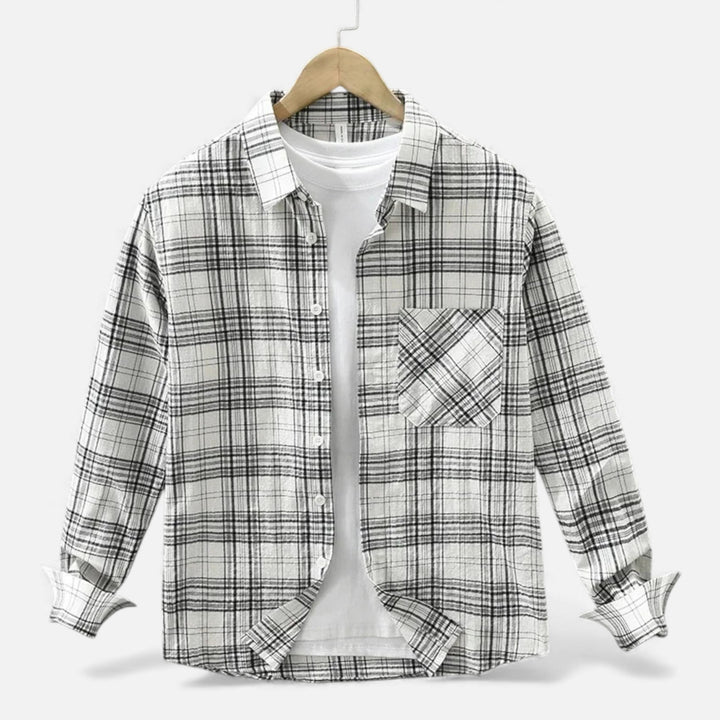 Men's Plaid Long-Sleeve Shirt