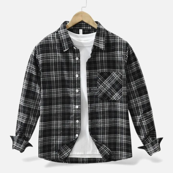 Men's Plaid Long-Sleeve Shirt