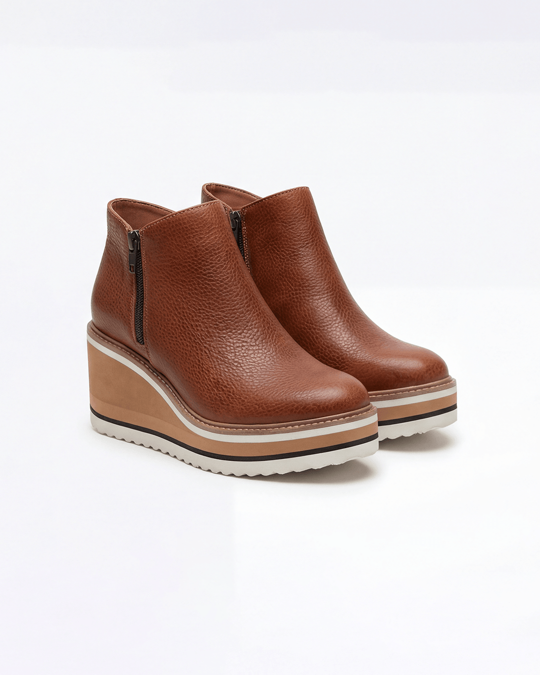 Women's Platform Wedge Side-Zip Ankle Boots
