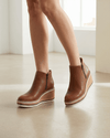 Women's Platform Wedge Side-Zip Ankle Boots
