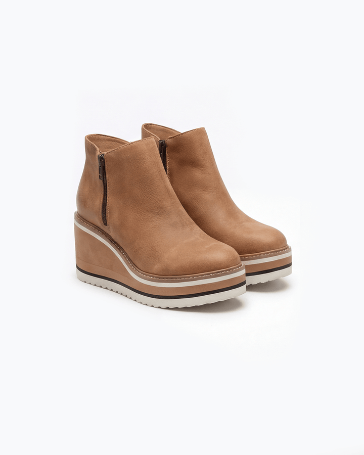 Women's Platform Wedge Side-Zip Ankle Boots