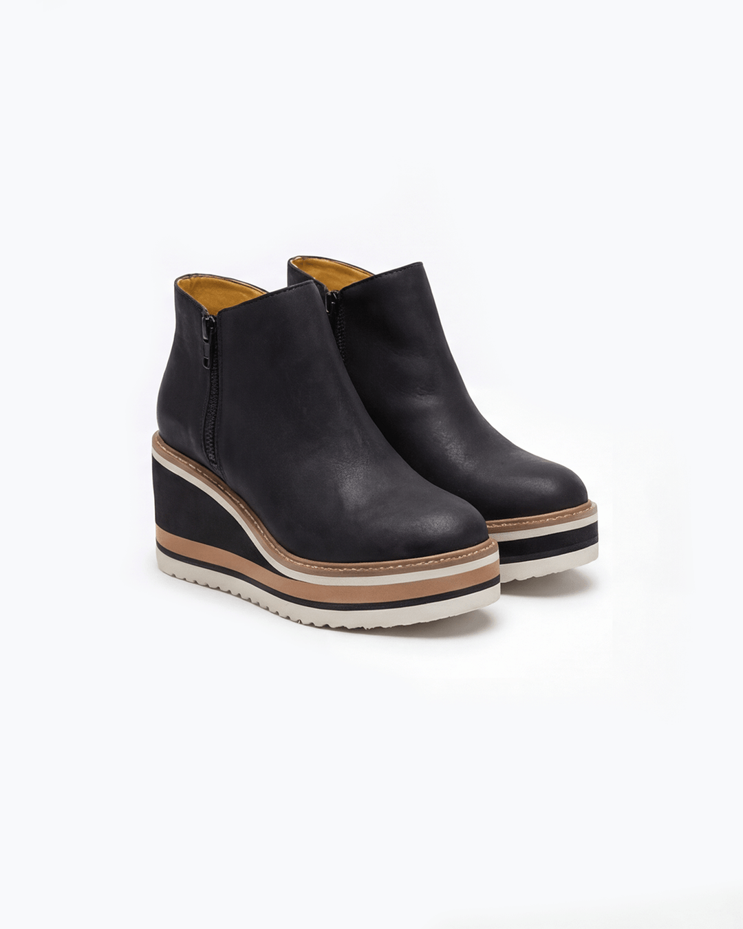 Women's Platform Wedge Side-Zip Ankle Boots