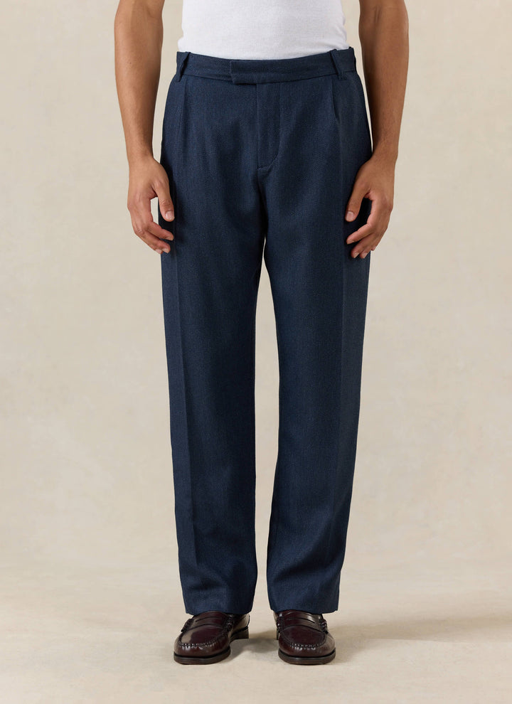 Men's Pleated Tailored Trousers