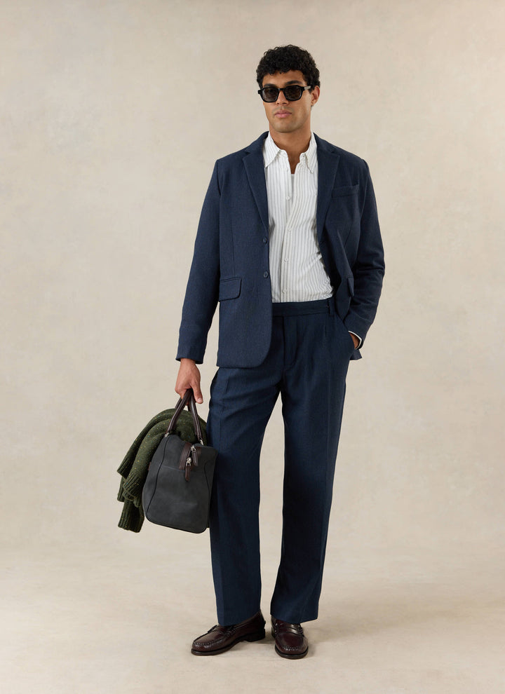 Men's Pleated Tailored Trousers