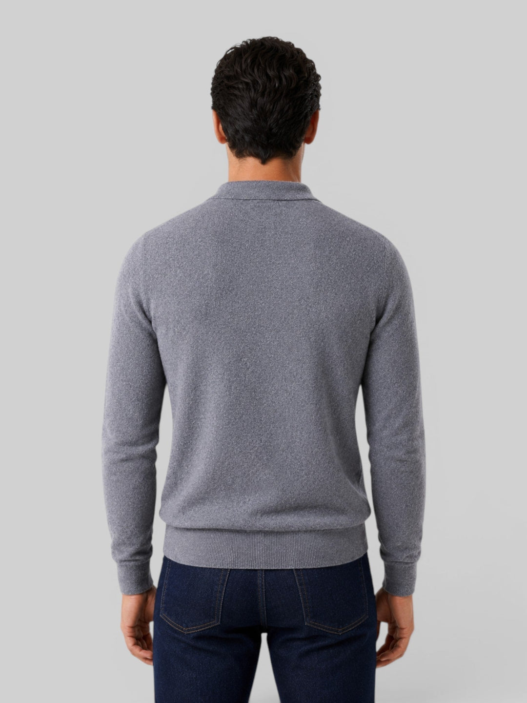 Men's Polo Collar Knitted Sweater