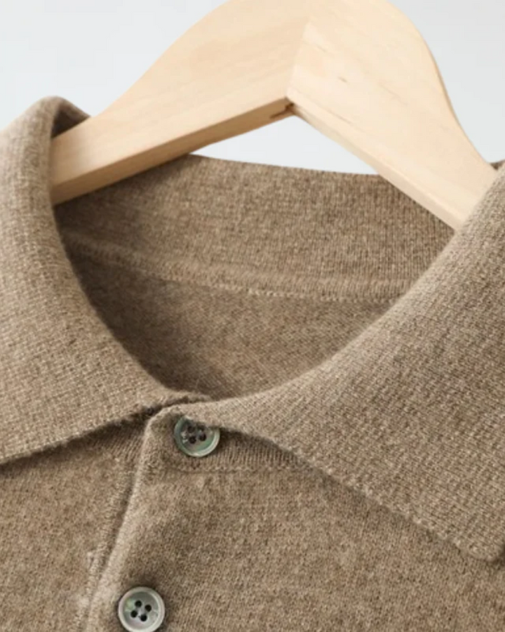 Men's Polo Collar Knitted Sweater