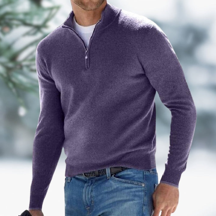 Men's Quarter-Zip Knit Jumper