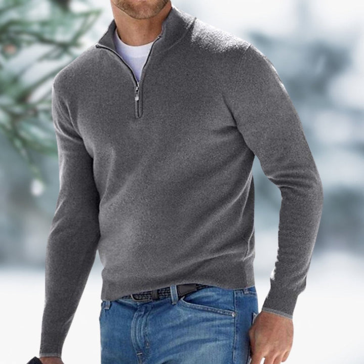Men's Quarter-Zip Knit Jumper