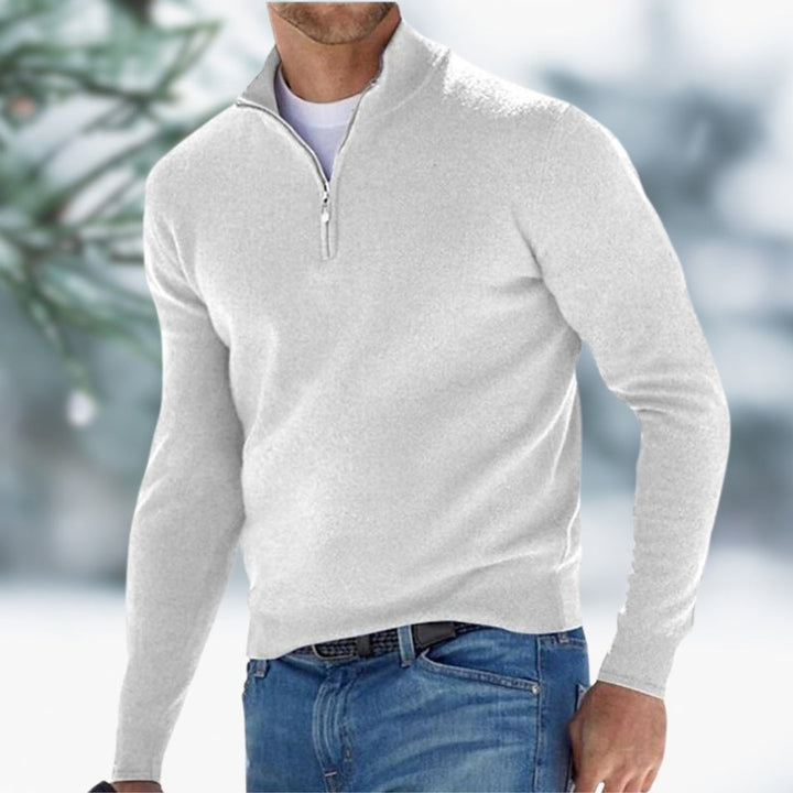 Men's Quarter-Zip Knit Jumper