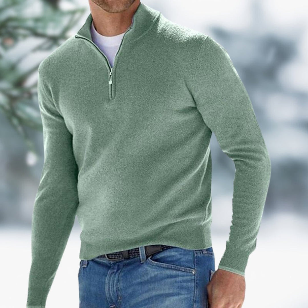 Men's Quarter-Zip Knit Jumper