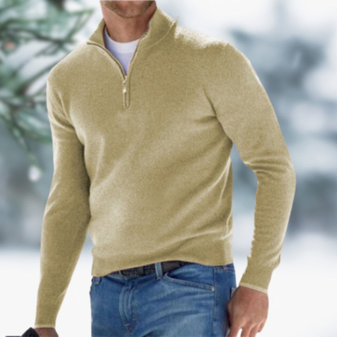 Men's Quarter-Zip Knit Jumper