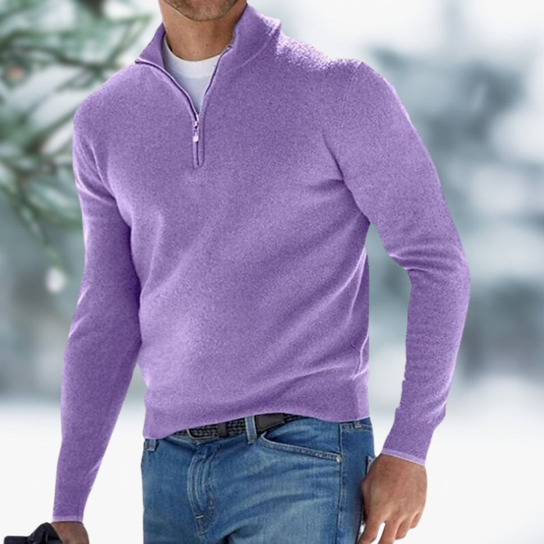 Men's Quarter-Zip Knit Jumper