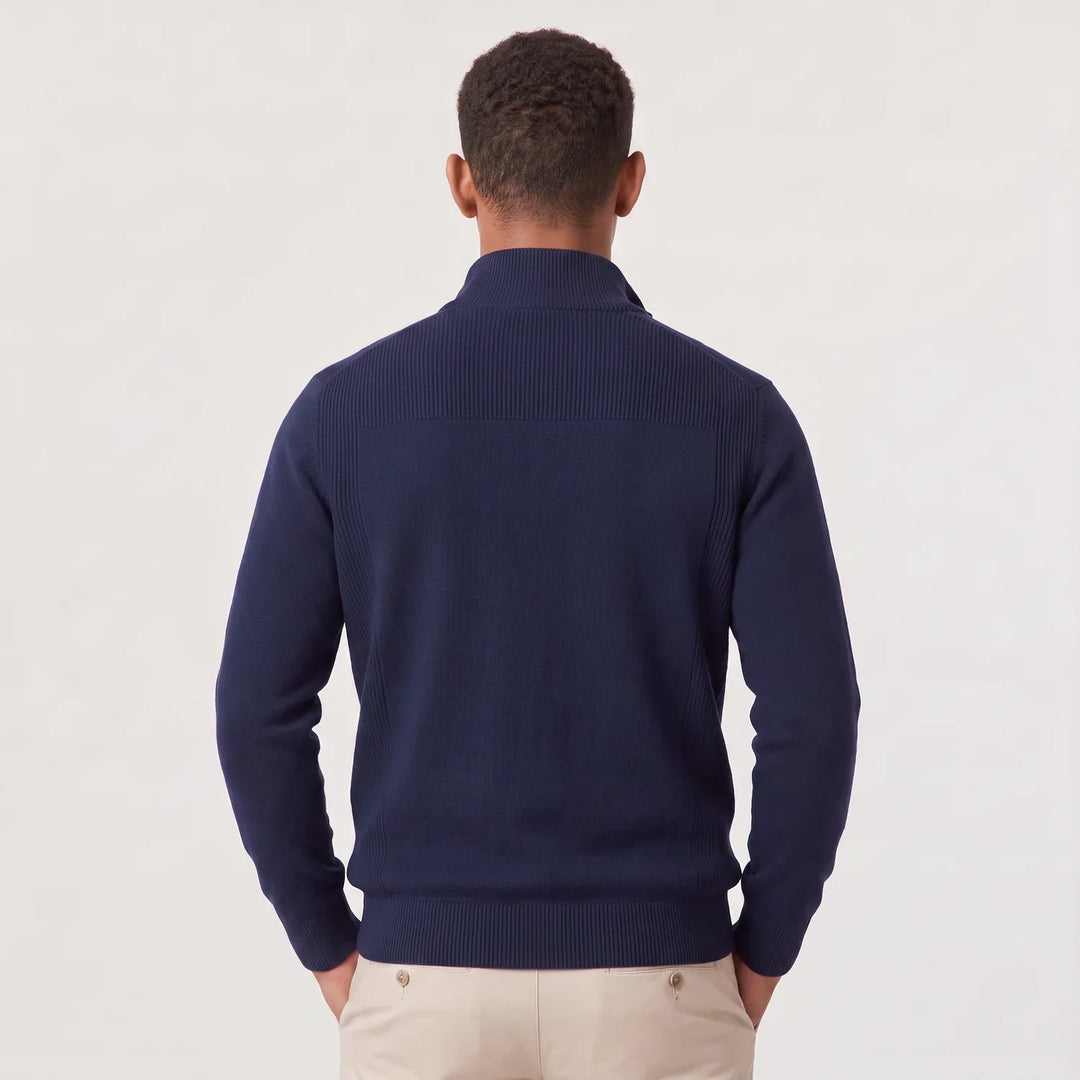 Men's Quarter-Zip Knitted Jumper