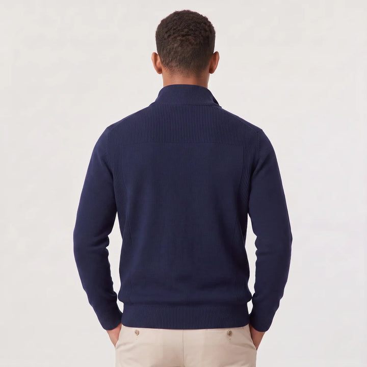 Men's Quarter-Zip Knitted Jumper