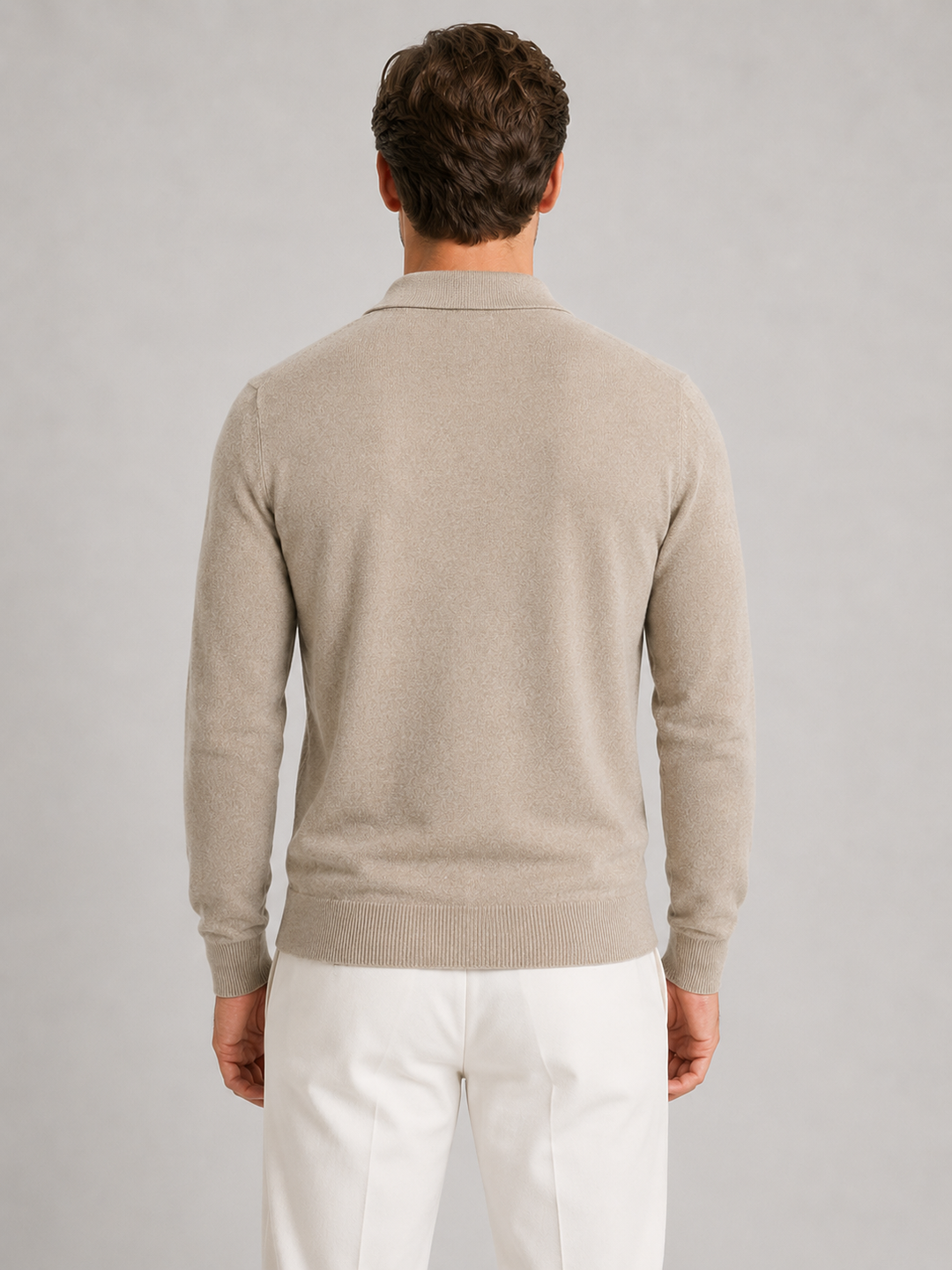 Men's Quarter-Zip Polo Sweater