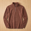 Men's Quarter-Zip Stand Collar Fleece Pullover with Pockets