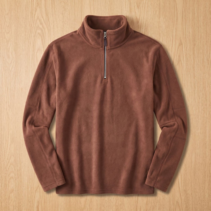 Men's Quarter-Zip Stand-Collar Pullover Sweater
