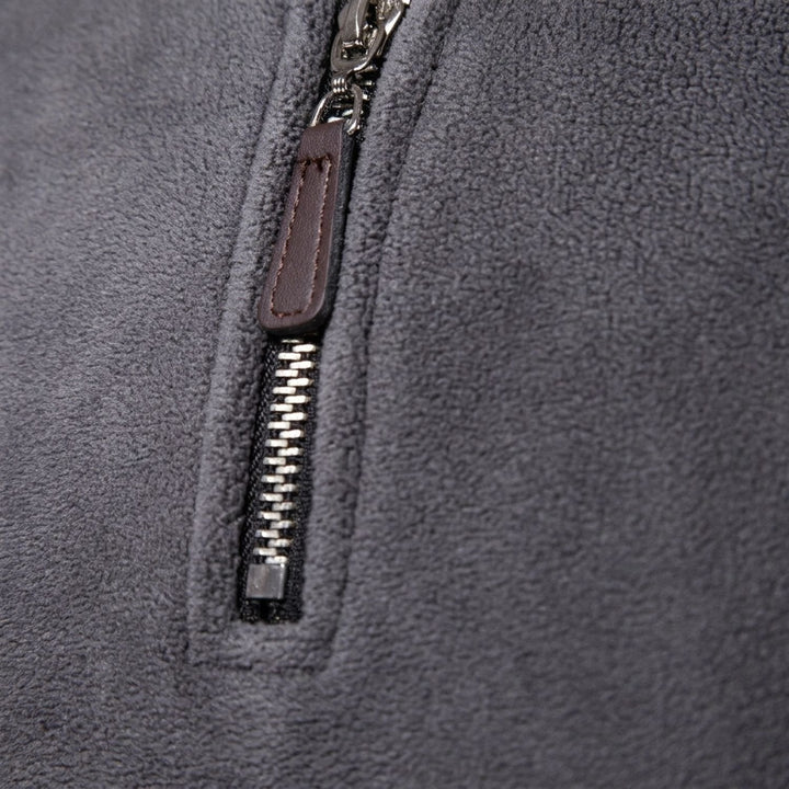 Men's Quarter-Zip Stand-Collar Pullover Sweater