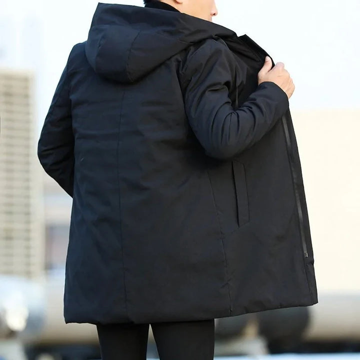 Men's Quilted Hooded Winter Coat