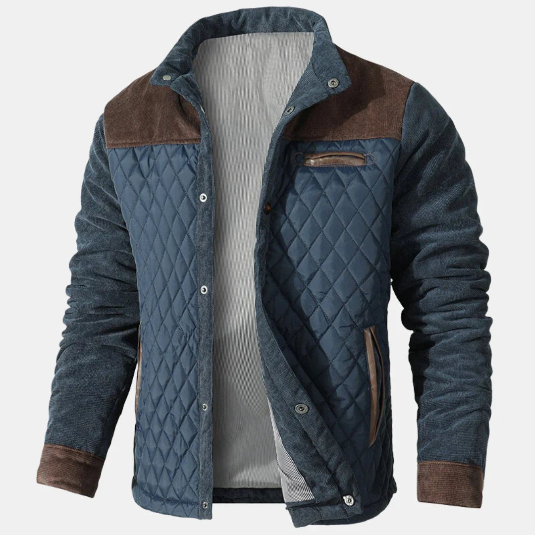 Men's Quilted Stand Collar Winter Jacket