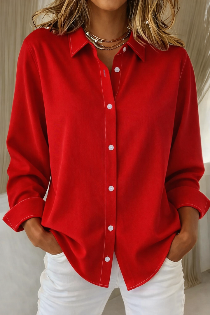 Women's Relaxed Fit Button-Down Shirt