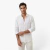 Men's Relaxed-Fit Button-Up Shirt with Roll-Up Sleeves