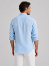 Men's Relaxed Fit Linen-Look Long Sleeve Shirt