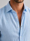 Men's Relaxed Fit Linen-Look Long Sleeve Shirt