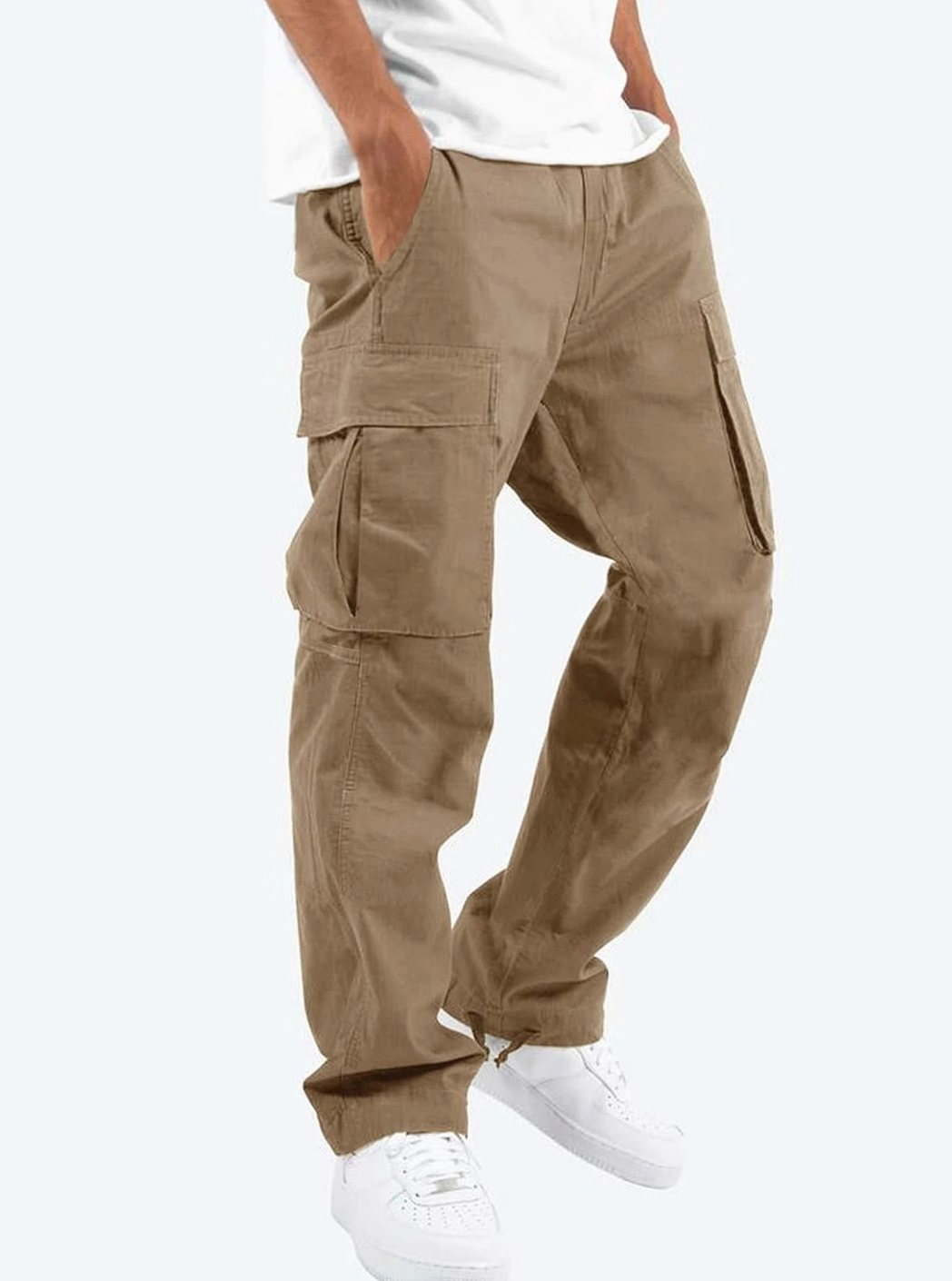 Men's Relaxed-Fit Multi-Pocket Cargo Trousers