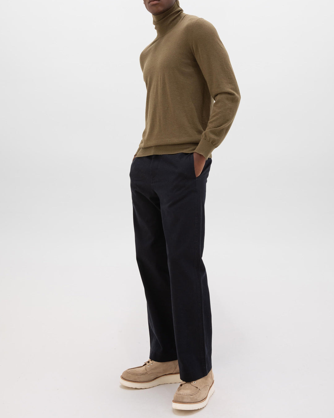Men's Relaxed-Fit Roll Neck Jumper