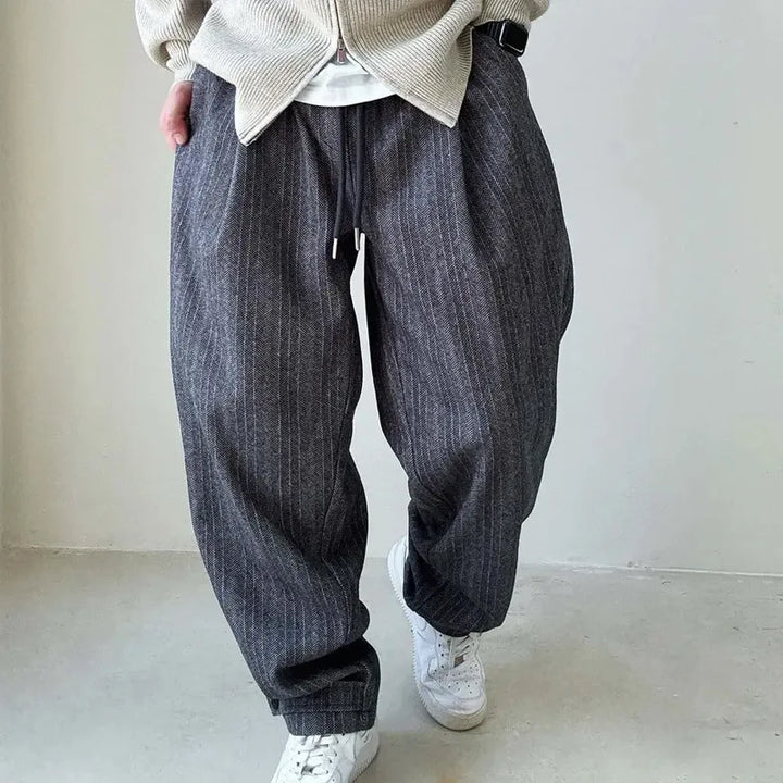 Men's Relaxed-Fit Trousers with Adjustable Waistband