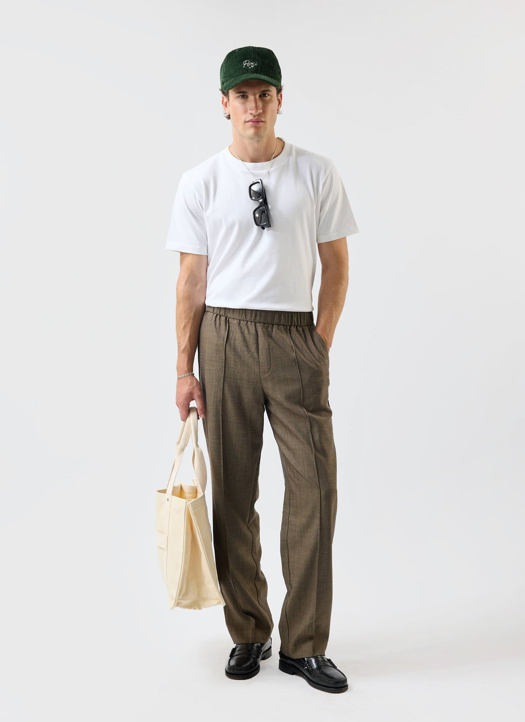 Men's Relaxed Herringbone Trousers