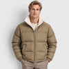 Men's Reversible Puffer Jacket with Fleece Stand Collar
