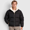 Men's Reversible Puffer Jacket with Fleece Stand Collar