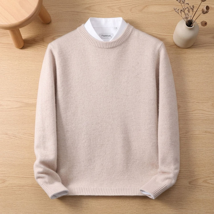 Men's Ribbed Crew-Neck Knit Sweater