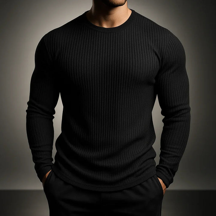 Men's Ribbed Crew Neck Sweater