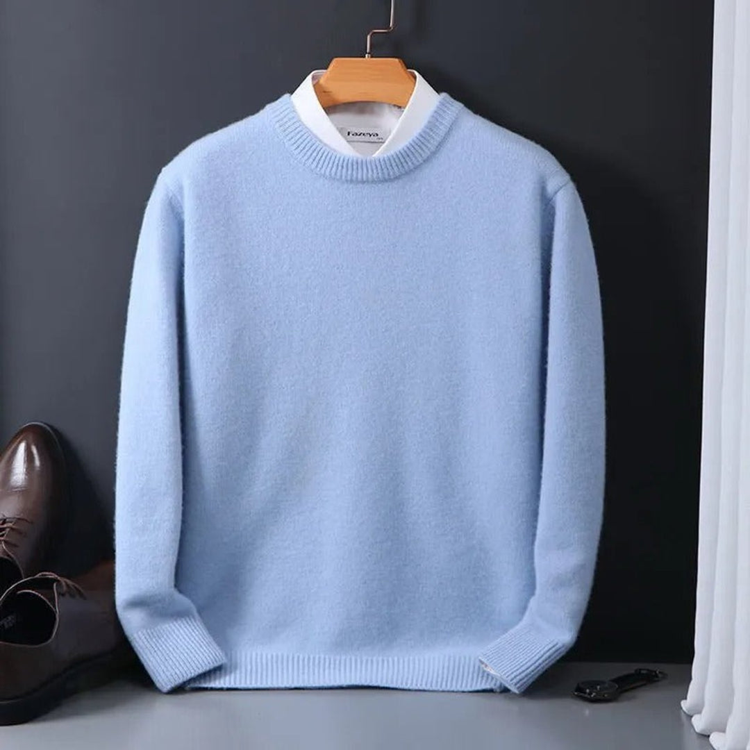 Men's Ribbed Crewneck Knit Jumper