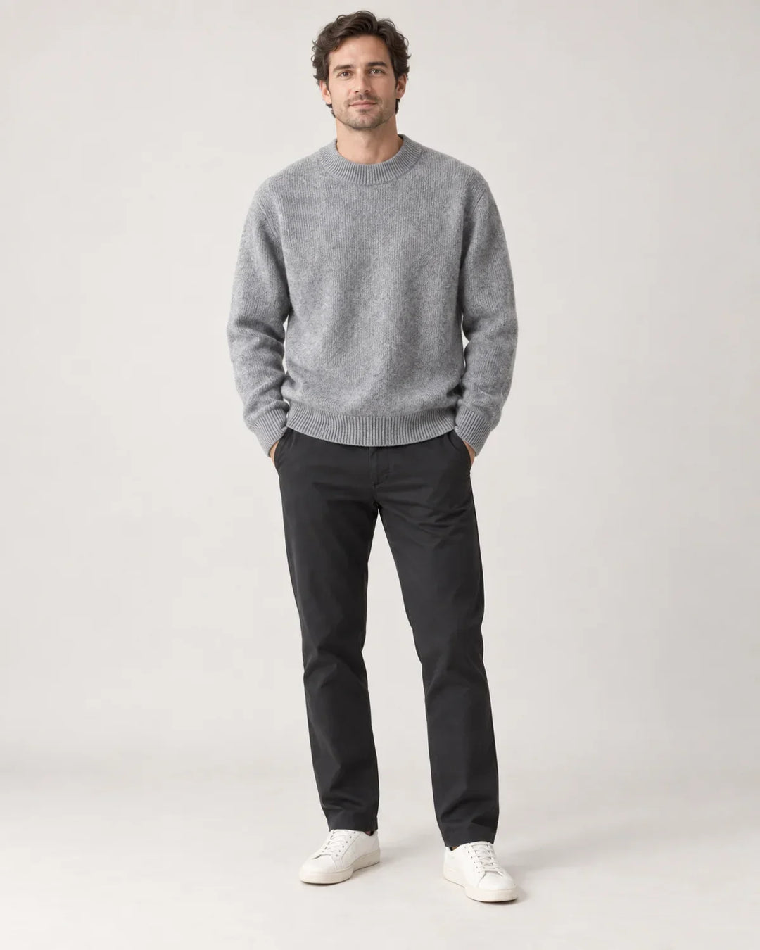 Men's Ribbed Crewneck Sweater