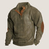 Men's Ribbed Knit Jumper with Elbow Patches