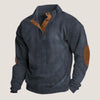 Men's Ribbed Knit Jumper with Elbow Patches