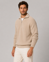 Men's Chunky Rib Knit Quarter-Zip Jumper