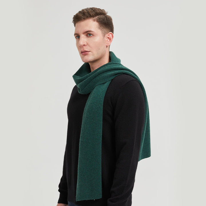 Men's Wool Ribbed Scarf