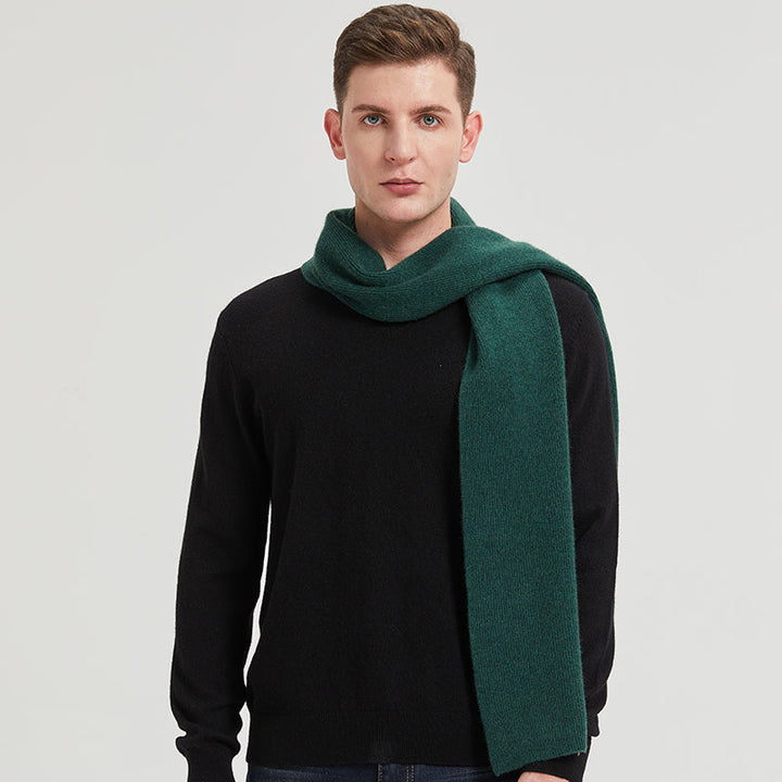 Men's Wool Ribbed Scarf